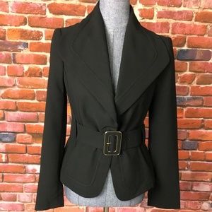 Zara Women Black Belted Pant Suit